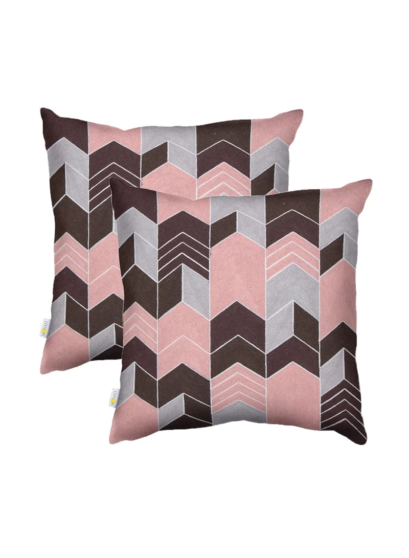 Donetella 2 Piece Embroidered Cushion Cover 45X45 cm without Filler Multicolor