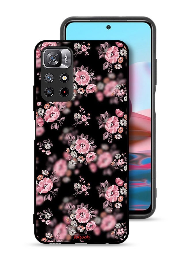 Tolwak Xiaomi Redmi Note 11S Protective Case Cover Portrait Flowers Pattern - Image 1