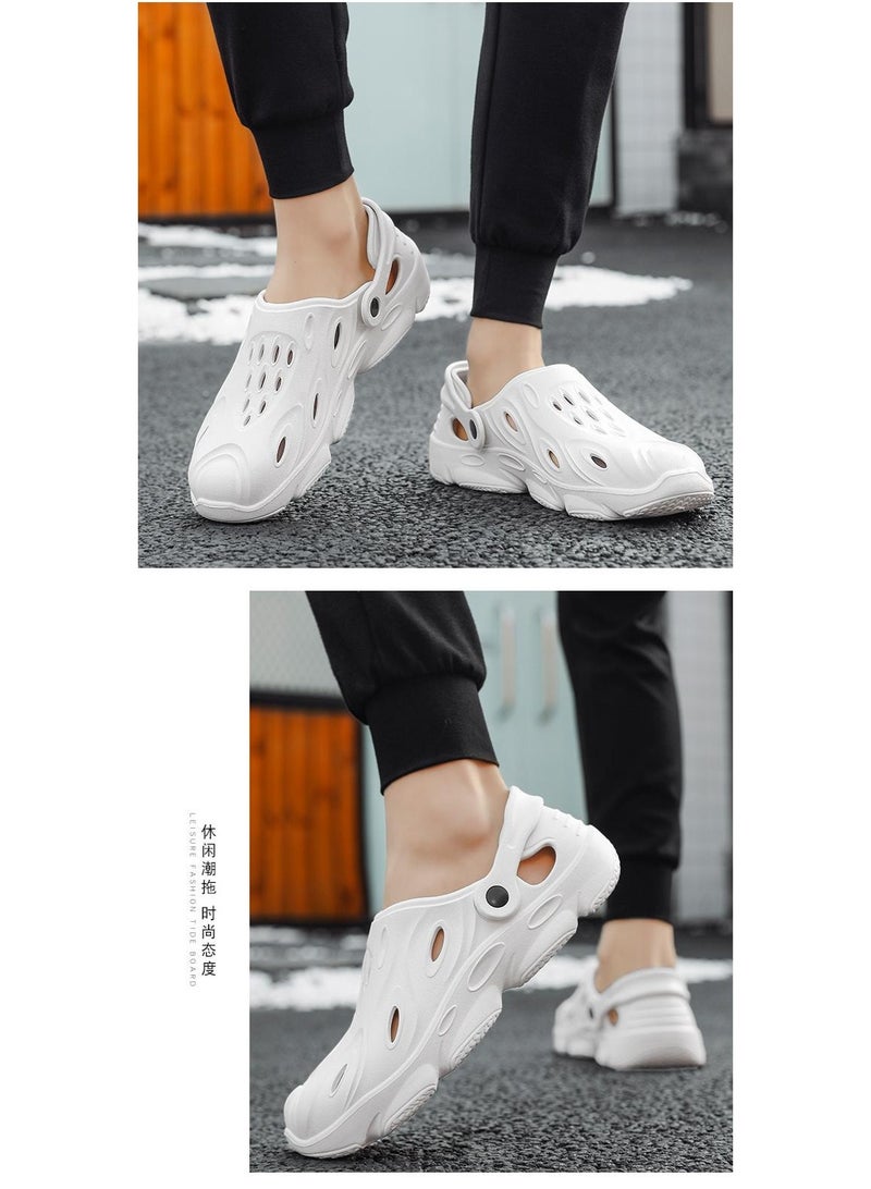 NIBEMINENT Men's Summer Large Size Hole Shoes Bag Head Hollow Men's Sandals Lightweight Breathable Outdoor Beach Shoes Men Summer Sandals - Image 2