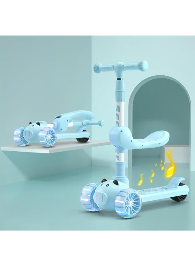 سكوتر أطفال 3 في 1 بمقعد قابل للتعديل وعجلات LED - Image 1