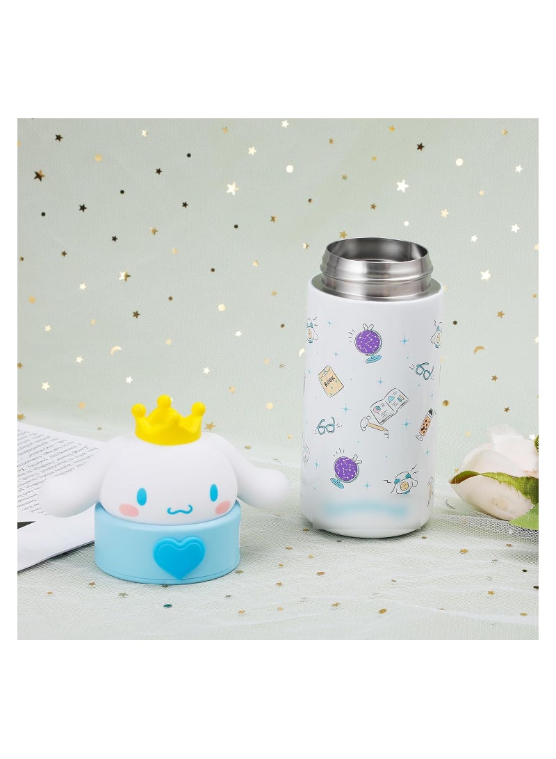 Water Bottle Thermo's Cup Cartoon Vacuum Insulated Stainless Steel Water Bottle 350ml(White)