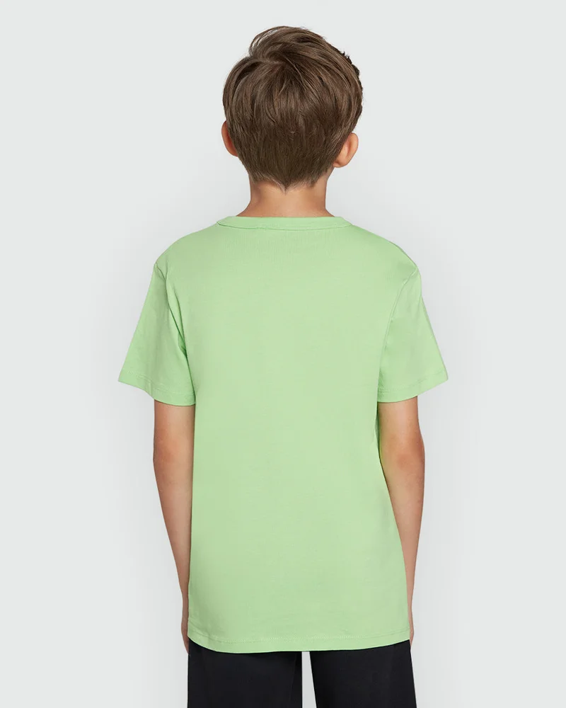 او في اس Cotton Tee For Boys In Green