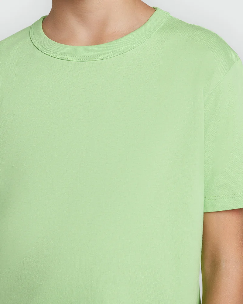 او في اس Cotton Tee For Boys In Green