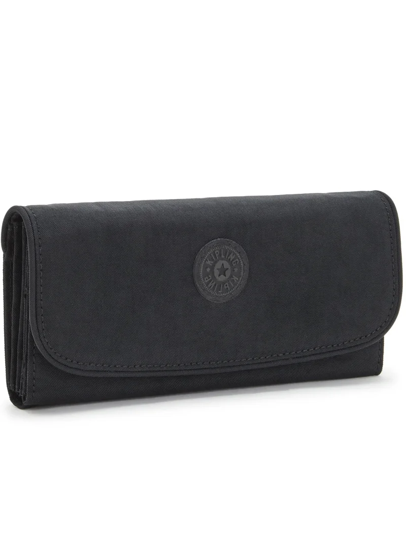 kipling Black Noir Money Land Large Female Wallet - Black Noir  | Best Price UAE