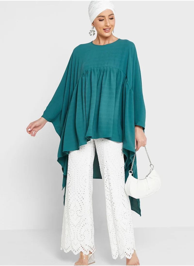 Khizana Puff Sleeve Button Down Shirt