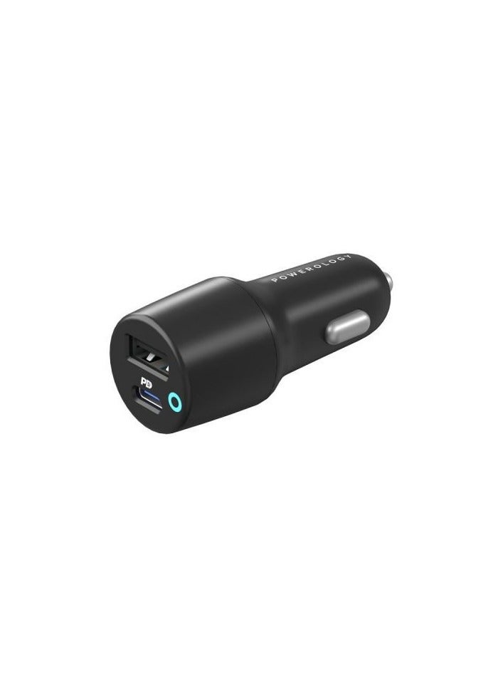 47W Ultra-Quick Car Charger with Dual Output  PD 35W Fast Charger / PowerDash 3.0 / 1.2m MFI USB-C to Lightning Cable Included / Premium Design / USB-A  USB-C Ports - Black - Image 3