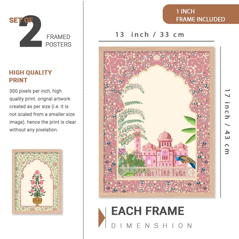 kotart Madhubani Art Paintings with Frame for Home Decoration Traditional Framed Painting for Living Room Bedroom Office Decor Painting for Wall Decoration Pack of 6 A - Image 3