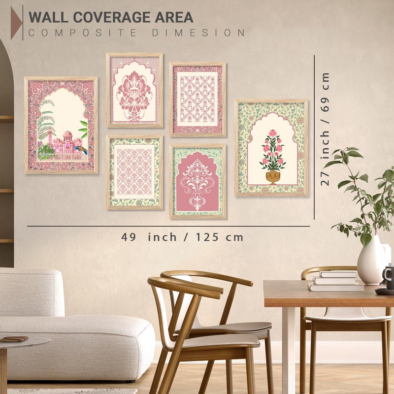 kotart Madhubani Art Paintings with Frame for Home Decoration Traditional Framed Painting for Living Room Bedroom Office Decor Painting for Wall Decoration Pack of 6 A - Image 5