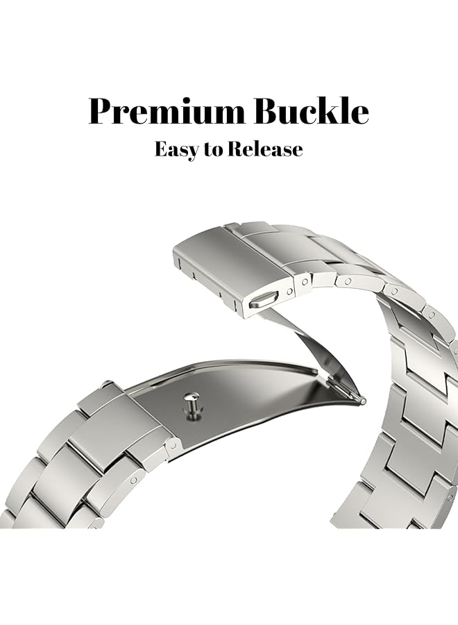erorex Stainless Steel Band Compatible With Huawei Watch Gt5 Gt5 Pro 46Mm 2024 22Mm Stainless Steel Metal Strap For Huawei Watch Gt4 Gt4 Pro Watch 4 4 Pro Business Style For Men Women  - Image 3