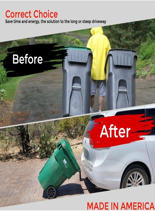 Garbage Commander وصلة جر لنقل القمامة، علبة واحدة، مستقبل 2 بوصة مُثبّت بخطاف ماونتن الجديد الخاص بنا للممرات شديدة الانحدار. المقبض لن ينفك. - Image 2
