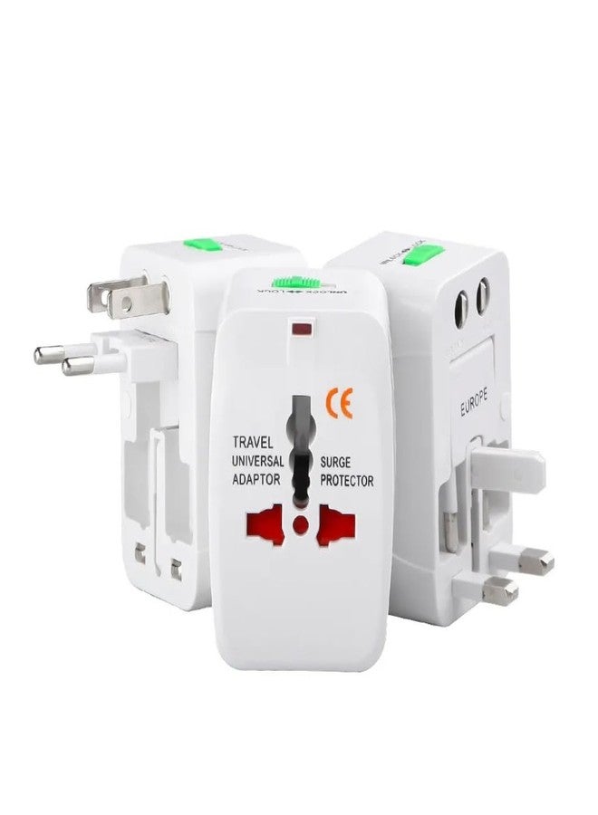 LAALIYA 3 in 1 Universal Travel Adapter US/USA to India Converter Three Pin UK Plug Multipin Canada Europe Germany Multi Country Adaptor European Malaysia Dubai Switzerland UAE 2 USB 2.4A 100-250 - Image 1