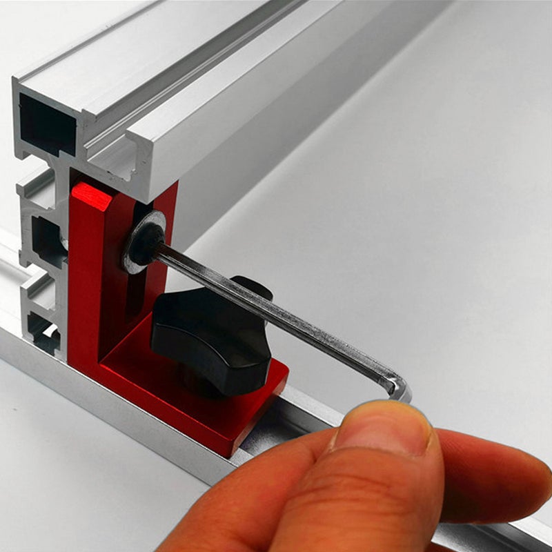 Fixed T-Slot Miter Track Stop Locator Sliding Brackets Woodworking Rail Retainer Chute Backing Connector Wood Working Tool - Image 5