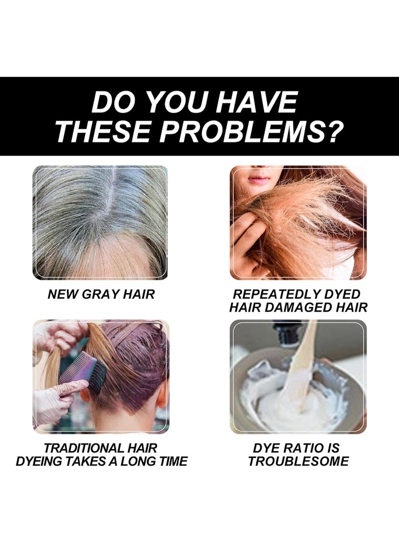 EELHOE Natural Fruit Hair Dye, Black Hair Dye, Black Fruit Hair Dye Cream, Fruit Dyeing Cream With Comb, Hair Dye for Grey Hair Coverage, Unisex - Image 3