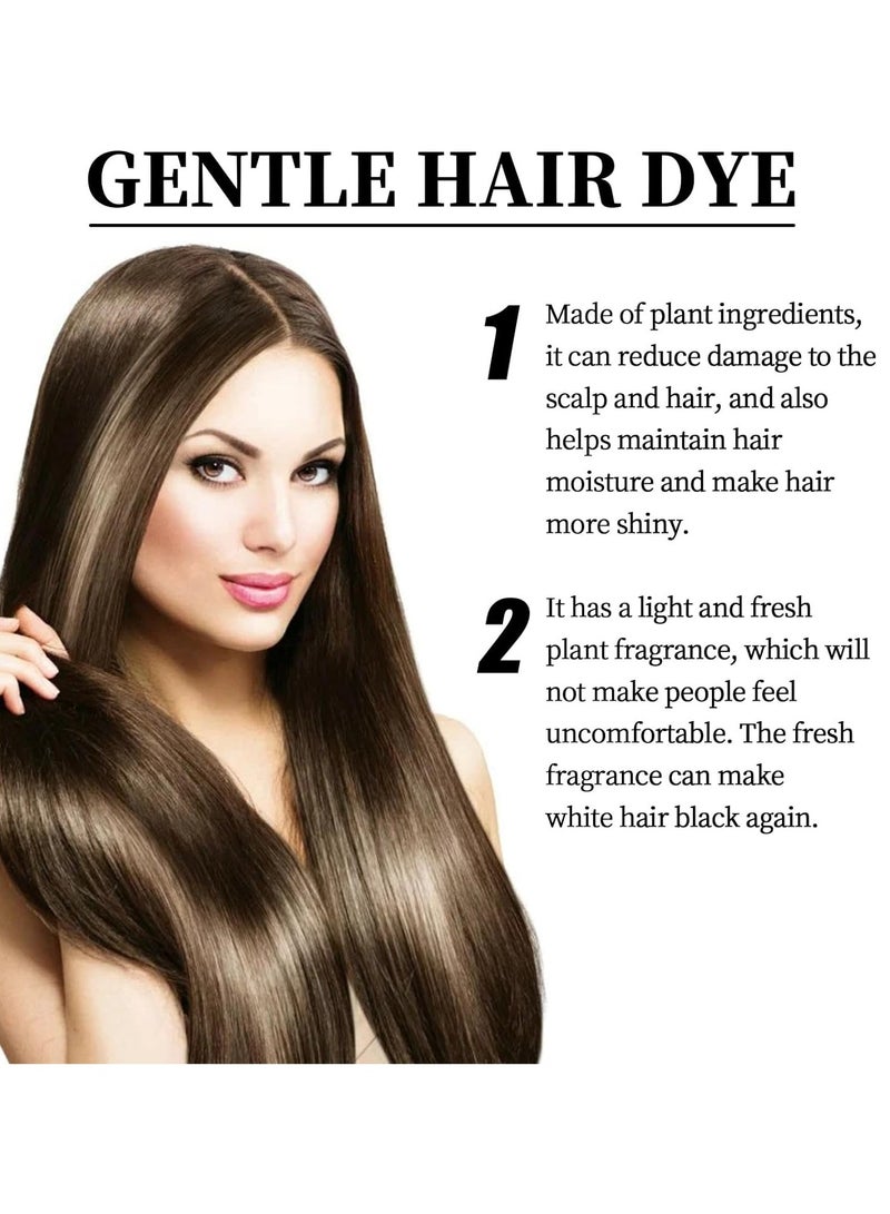 EELHOE Natural Fruit Hair Dye, Black Hair Dye, Black Fruit Hair Dye Cream, Fruit Dyeing Cream With Comb, Hair Dye for Grey Hair Coverage, Unisex - Image 4