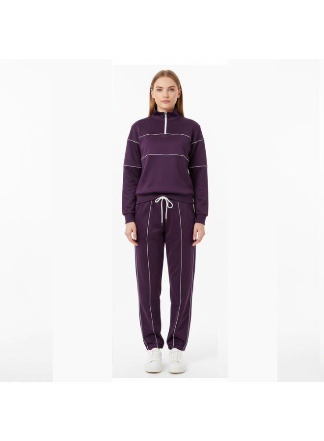 سيزار ترنج حريمي ببطانة قطيفة من الداخل ومزودة بتصميمات خطية - Image 1