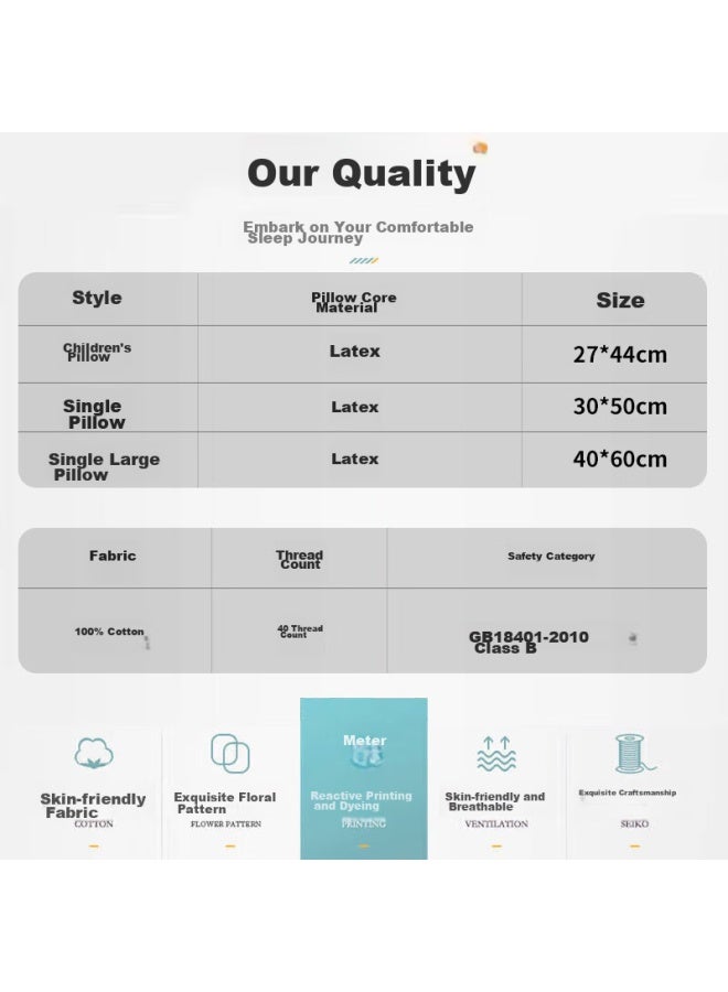 Avivi Aiwei Thai Latex Pillow Core, Neck Support Pillow, Sleep Aid, For Adults, Students, Children, 30*50cm, Astronaut - Image 1