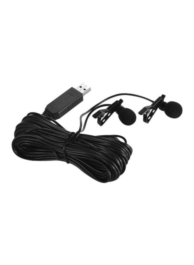 NIBEMINENT Dual Omni-Directional Lavalier Microphone D5638-31 Black - Image 1