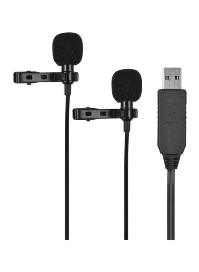 NIBEMINENT Dual Omni-Directional Lavalier Microphone D5638-31 Black - Image 2