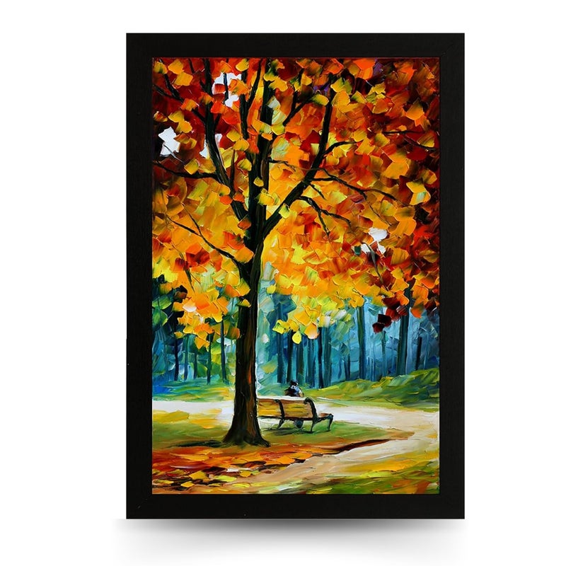 Masstone Tree of Life Wall Decor Home Decor Framed Wall Painting 14x20 Inch Wall Hanging Painting Good to Gift Painting for Bedroom Dinning Hall Office Hotel Resturant