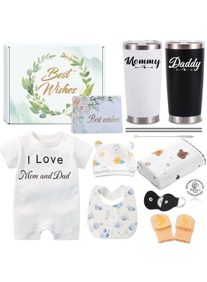 AYWOHA New Mom Gifts for Women, 12PCS Baby Shower Gifts, Top Pregnancy Gifts for New Parents Gender Reveal Gifts with 20oz Insulated Tumblers for First Time Moms, Expecting Parents to Be, Newborn Baby Gifts - Image 1