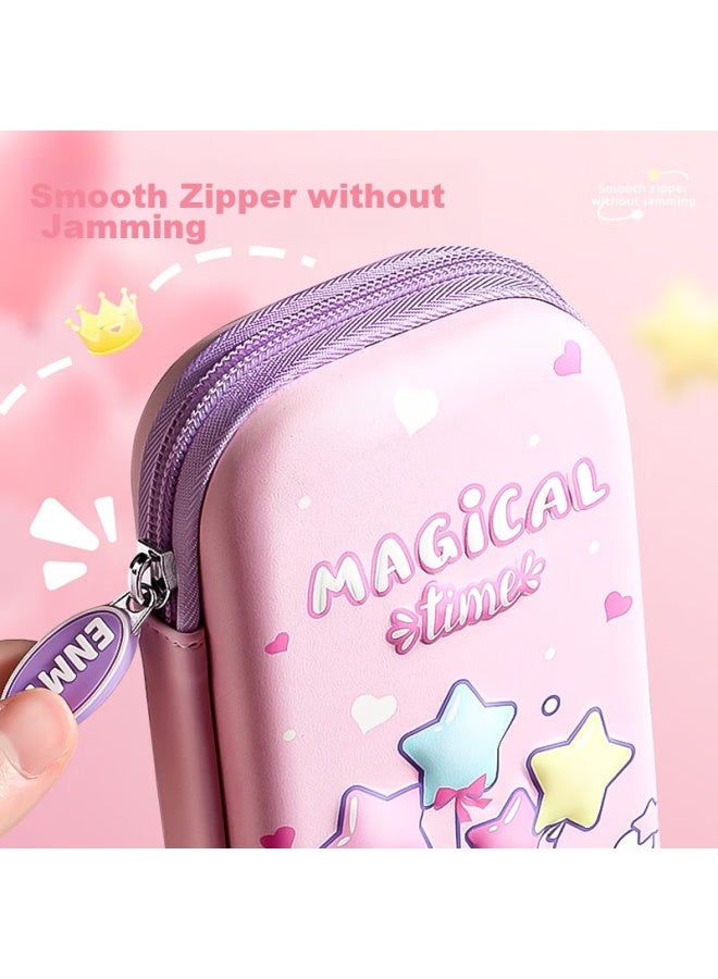 Double-layer Large Capacity Eva Pencil Case, 3d Pattern Stationery Box, Elementary School Girl's Pencil Case, Lightweight Waterproof Pencil Case, Cute Kindergarten Student Stationery - Image 5