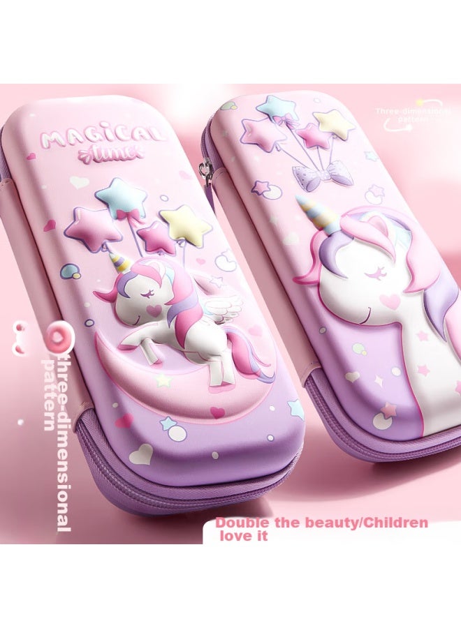 Double-layer Large Capacity Eva Pencil Case, 3d Pattern Stationery Box, Elementary School Girl's Pencil Case, Lightweight Waterproof Pencil Case, Cute Kindergarten Student Stationery - Image 2