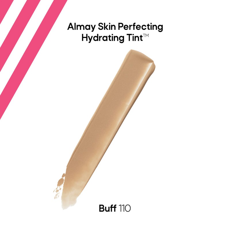 Almay Hydrating Liquid Foundation Tint, Lightweight with Light Coverage, Naturally Dewy Finish, Hypoallergenic, Dermatologist TestedFragrance Free, 110 Buff, 0.94 fl oz. - Image 2