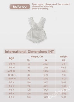 Bafanou Bafanou Baby Girls Plain Playsuit Newborn Cotton Jumpsuit Infant 0-2Y Sleeveless Romper  - Image 2