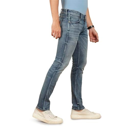 Wrangler Men's Blue Slim Fit Low Rise Pants - Image 2