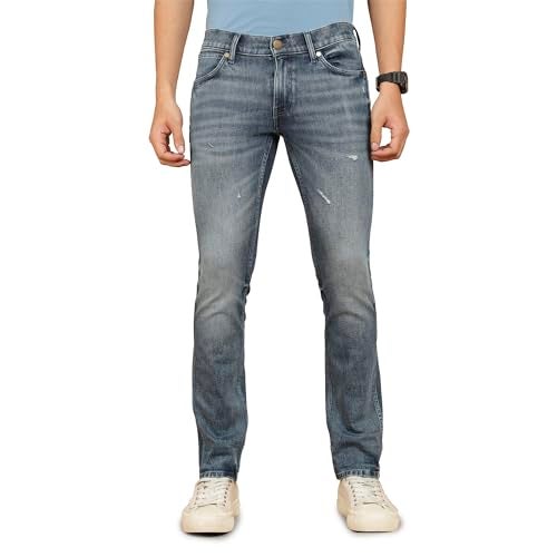 Wrangler Men's Blue Slim Fit Low Rise Pants - Image 1
