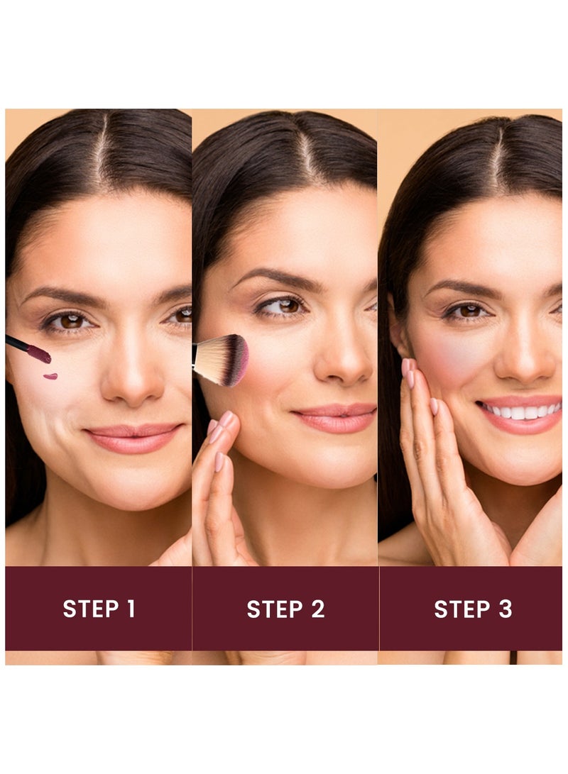 NONIZ BEAUTY Liquid Blush - Soft Dewy Face Blush - Long Lasting Cheek Tint - Natural-Looking Matte Blush for Cheeks - Cream Blush - Vegan and Cruelty-Free - Smudge Proof (Peach) - Image 2