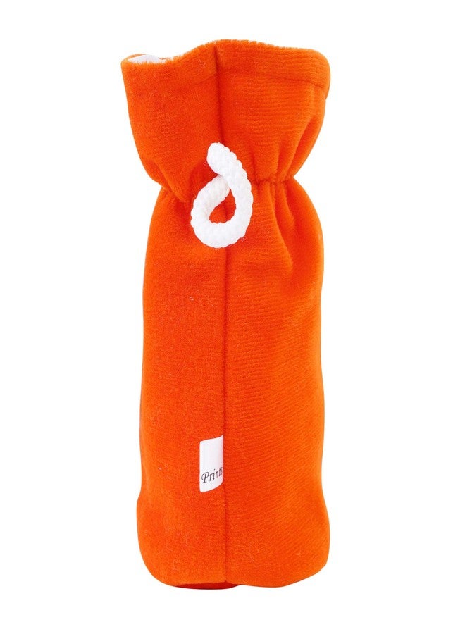 MW PRINTS Soft Plush Stretchable Baby Feeding Bottle Cover with Easy to Hold Strap |Suitable for 60ml-140ml Baby Feeding Bottle Cover Pack of 2 (Orange & Royal Blue) - Image 4