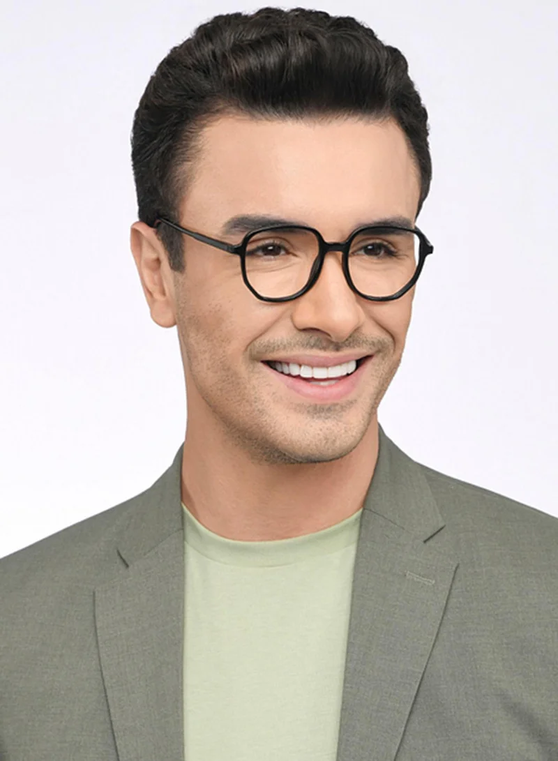 Lenskart Blu LENSKART BLU | Zero Power Blue Cut Computer Glasses | Anti Glare, Lightweight & Blocks Harmful Rays | UV Protection Specs | Black | Men & Women | Small | LB E16059