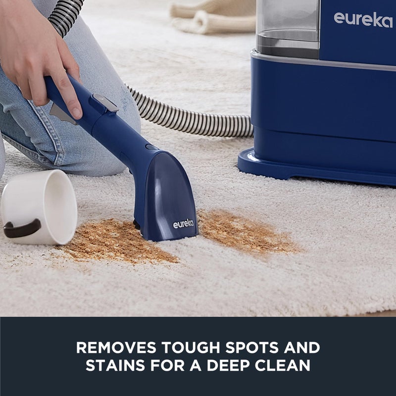 EUREKA Portable Carpet and Upholstery Cleaner, Spot Cleaner for Pets, Stain Remover for Carpet, Area Rugs, Upholstery, Coaches and Car, 50.7oz Large Water Tank, NEY100 with Cleaning Formula, Blue - Image 2