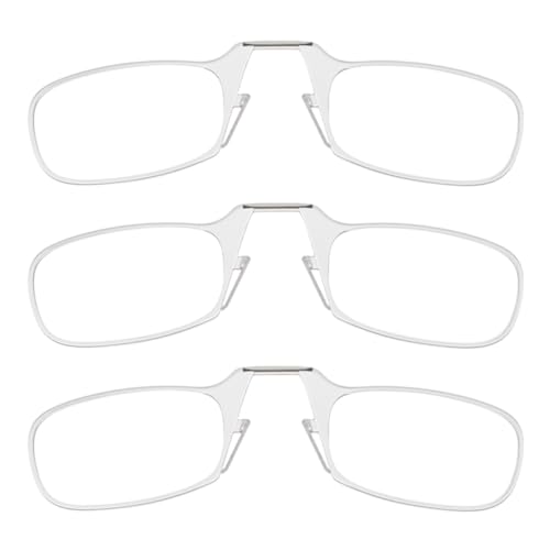 ThinOptics Readers Rectangular Reading Glasses, 3 Pack-Clear, 44mm + 2.5 - Image 1