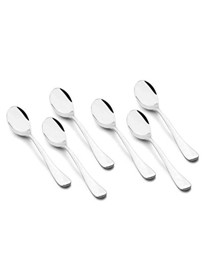 FnS Victoria Food Grade Safe Stainless Steel Round Handle Dinner Spoon -Set of 6 Spoons for Home, Dining and Kitchen - Image 1