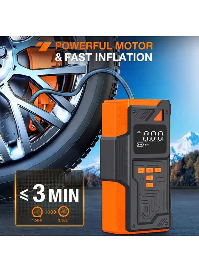 High Power Inflator Integrated Machine 7 in 1 Jump Starter with 150PSI Tire Inflator - Image 3