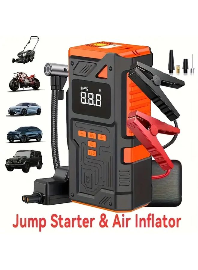 High Power Inflator Integrated Machine 7 in 1 Jump Starter with 150PSI Tire Inflator - Image 1