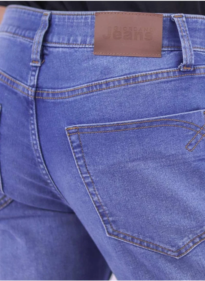 جيوردانو Men's Low Rise Skinny Jeans - Blue