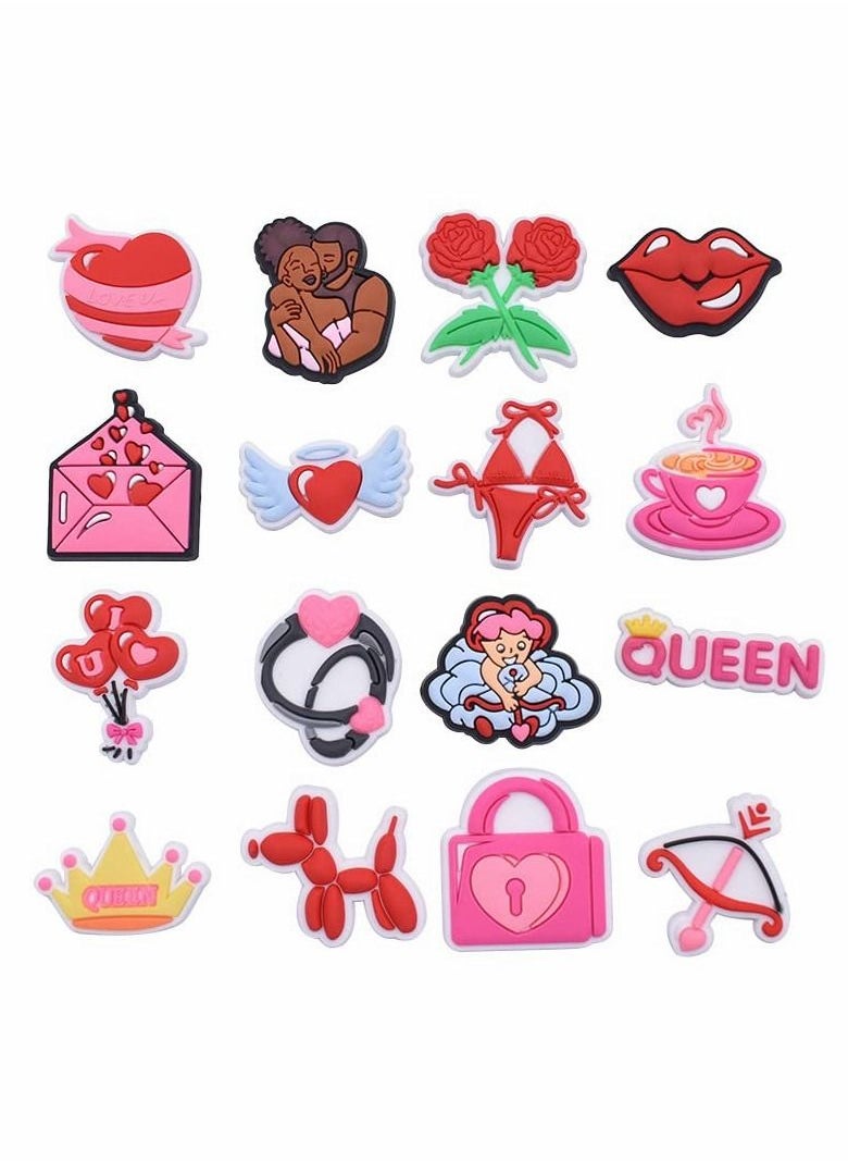 Excefore Croc Charms 16 Pcs Shoe Decoration Charms Crocs Pins Crocs Accessories  - Image 1