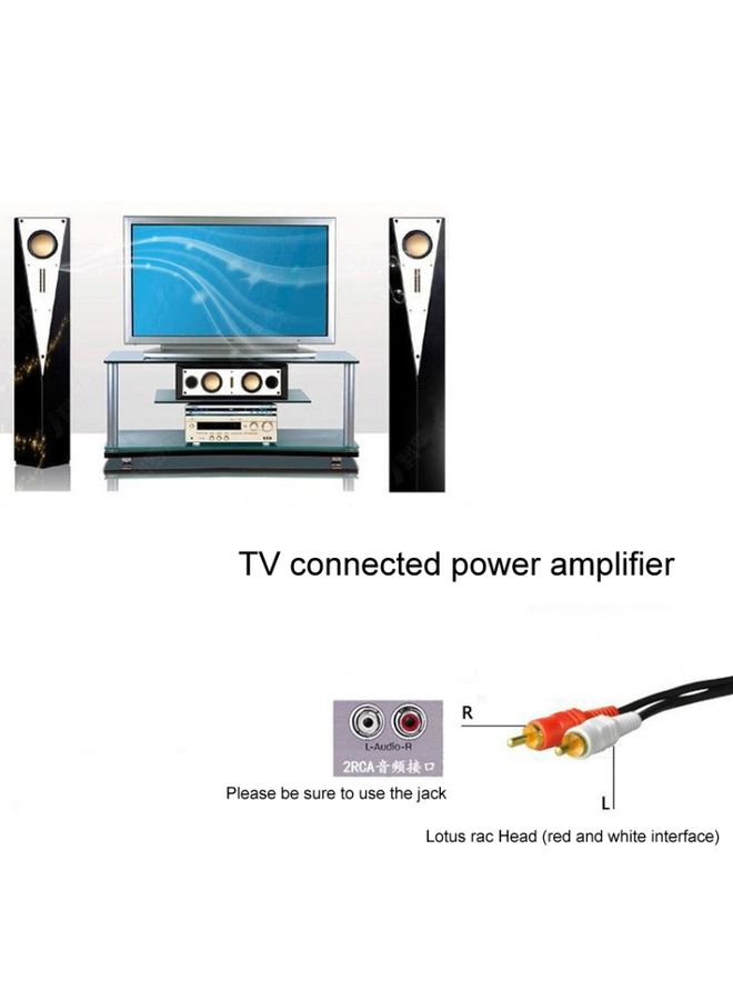 BURAQ 3m Double Lotus Audio Cable RCA Two-To-Two Power Amplifier Audio Cable  - Image 3