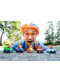 Blippi Mini Mobiles 5 Pack Mini Vehicles Features Character Toy Figure In Each Vehicle: Mobile/Car Monster Truck Recycle Truck Ice Cream Truck And Airplane Educational Toys For Young Children  - Image 2