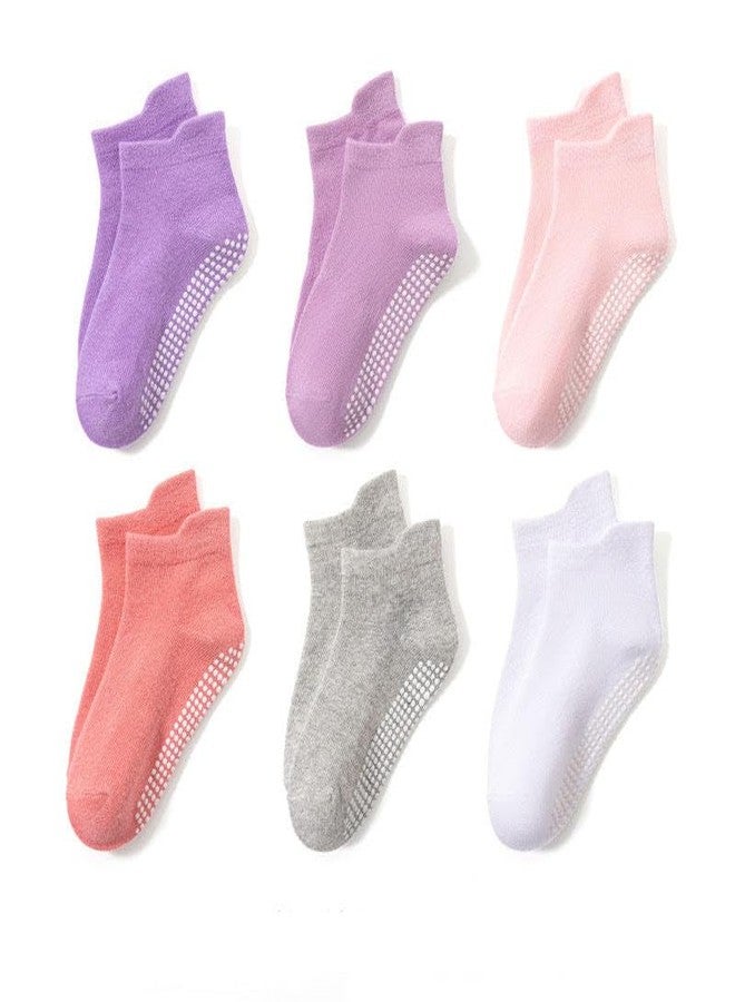 Closecret Baby Non Slip Ankle Socks Toddler Socks with Grips for Kids, Infants Boys and Girls (5-6 yr,6 Girls) - Image 1
