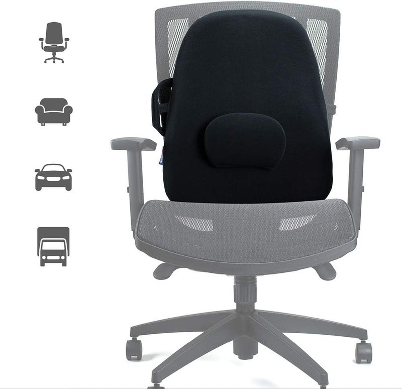 ObusForme ObusForme Lumbar Support Pillow for Chair  Lower Back Backrest Cushion  Adjustable Lumbar Pad  Proven Back Pain Relief  Home Office or OnTheGo  - Image 3