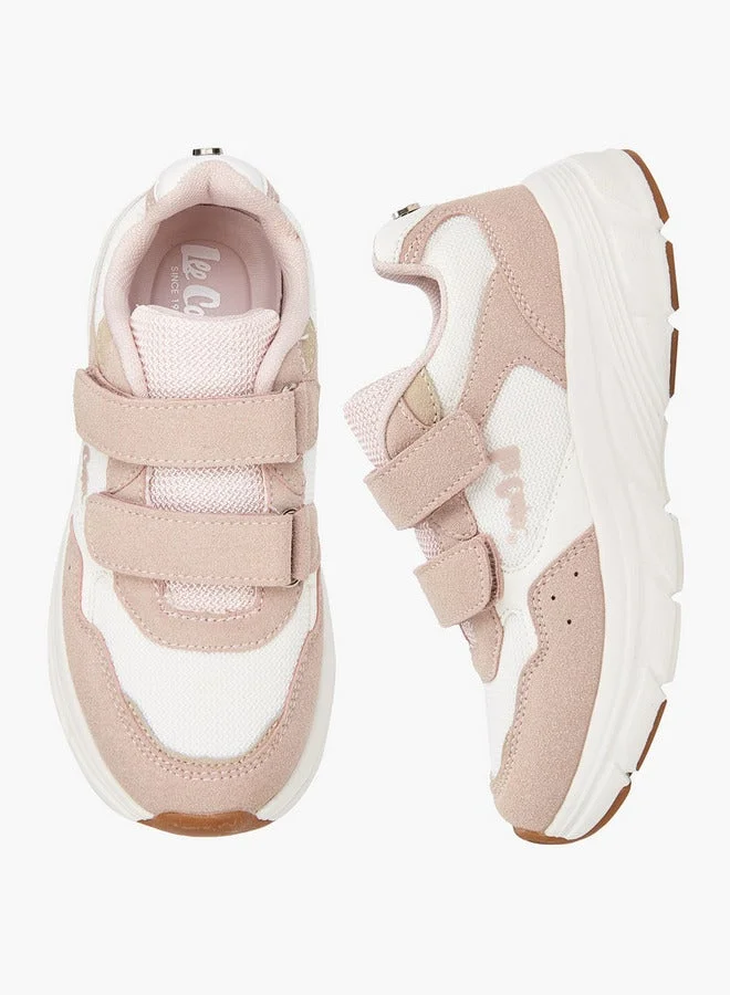 لي كوبر حذاء رياضي للبنات بألوان متداخلة وإغلاق بشريط لاصق