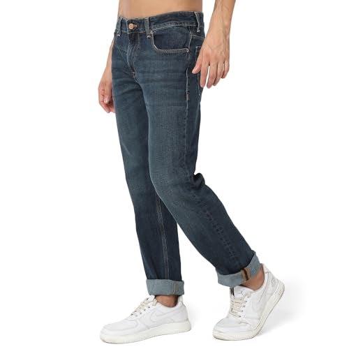 Spykar Mid Rise Comfort Fit Blue Jeans for Men (Size: 38)-MDRC2BC021-Dark Blue - Image 1
