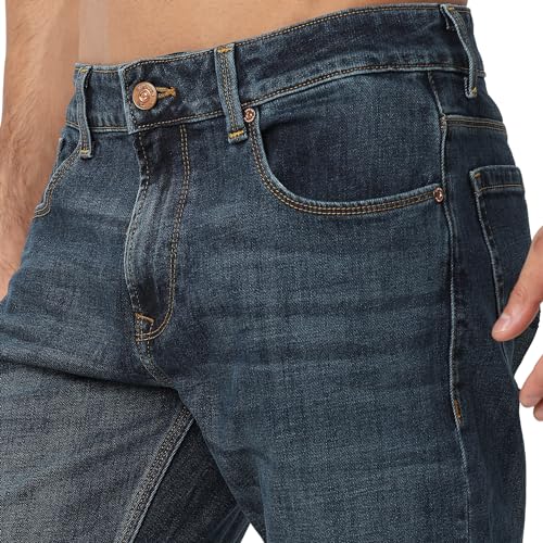 Spykar Mid Rise Comfort Fit Blue Jeans for Men (Size: 38)-MDRC2BC021-Dark Blue - Image 4