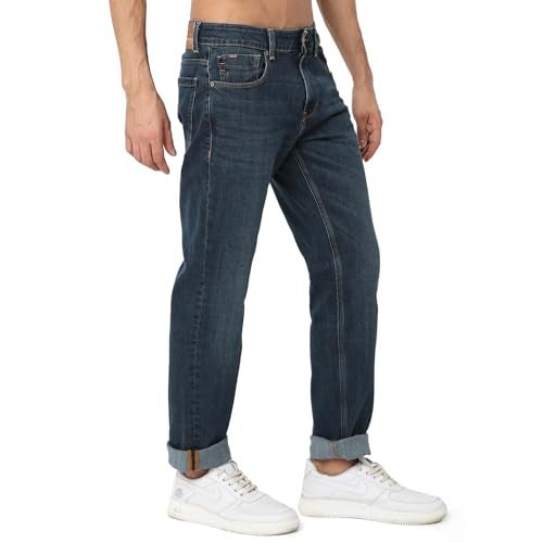 Spykar Mid Rise Comfort Fit Blue Jeans for Men (Size: 38)-MDRC2BC021-Dark Blue - Image 2