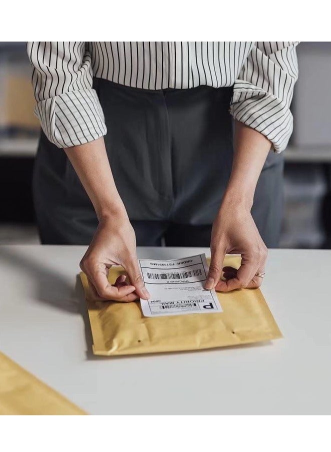 فوميمو ملصق شحن حراري مباشر 4 × 3 ملصقات قابلة للطي مقاس انش متوافقة مع طابعة رولو ومونبين وزيبرا وفارغو عبوة واحدة 500 - Image 4