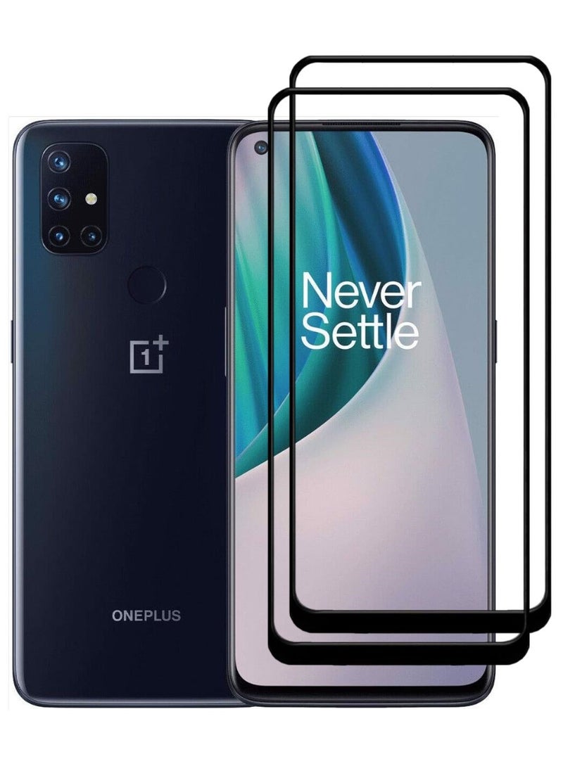 ACLIX 2 Pieces Antistatic ESD Dustproof Premium Quality High Definition Tempered Glass Screen Protector Designed For OnePlus Nord N10 5G - Image 1